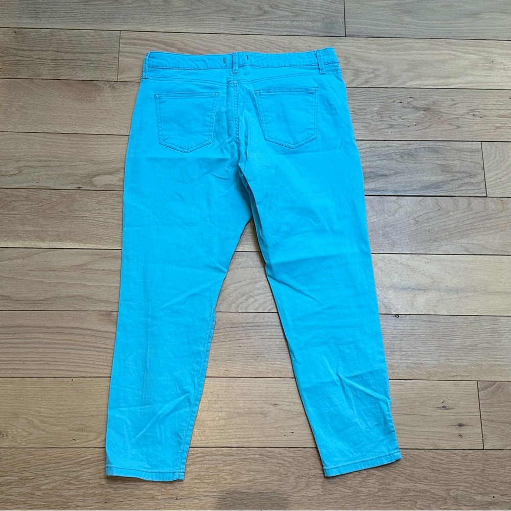 Nine West Matchstick Skinny Bright Blue Cropped Pants - Picture 2 of 8